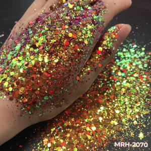 Poudre de <span class=keywords><strong>paillettes</strong></span> <span class=keywords><strong>pour</strong></span> ongles écologique, non toxique, longue durée, en vrac, mélangée, résistante aux solvants, 1 kg, finition nacrée en polyester PET - Product Image 4