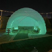 Tente dôme gonflable LED personnalisable Zhenmei, pliable pour événements nocturnes, marketing, fêtes, mariages