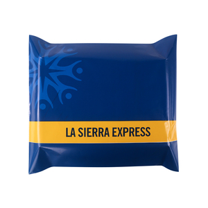 Sac d'expédition en plastique bleu à impression intégrale, nouveau design, personnalisable avec logo, fermeture robuste - Product Image 3