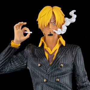 Statua GK di Sanji <span class=keywords><strong>One</strong></span> <span class=keywords><strong>Piece</strong></span>, Figura Anime in Bianco e Nero con Doppia Testa, Modello da Collezione in Scatola, Decorazione da Scrivania - Product Image 4