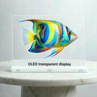 Affichage numérique interactif OLED 55 pouces à 43 % de transparence, écran commercial transparent 30 pouces pour centre commercial, affichage commercial 2K à 10 points tactiles OEM
