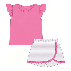 Set di Abbigliamento Premium per Bambine, Completo Estivo Senza Maniche per Bimbe e Neonate, Set Camicia e Pantaloncini - Product Image 2