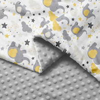 Baby-Beruhigungsdecke Elefanten-Design Dreischichtige Schwere Sensorische Minky Dot Weiche Säuglingsbettwäsche GRS OEKO TEX Fabrik