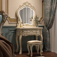 Table de toilette multifonctionnelle de style princesse, vintage, de style européen, pour chambre à coucher, très prisée par les influenceurs.