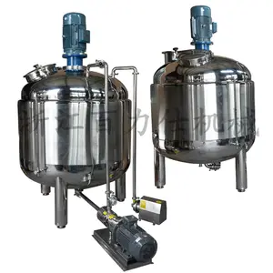 Steel Cosmetic high speed dissolving dispersing Vacuum mixer heated jacket fat grease melting agitator mixer