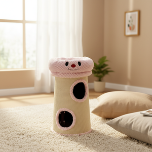 Lit pour chat moderne de luxe en sisal, combinaison griffoir, durable, résistant à l'usure, design chaud pour l'hiver, en carton, pour plusieurs chats - Product Image 6