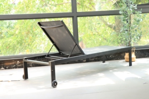 Mobilier d'extérieur moderne bon marché, lit de bronzage, chaises longues de plage en aluminium, <span class=keywords><strong>piscine</strong></span>, <span class=keywords><strong>chaise</strong></span> <span class=keywords><strong>longue</strong></span> en tissu maillé avec roues - Product Image 2