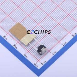 GT-TC141B-H043-L1 Tactile Switch Through hole Component THT,6x6mm Switch Single Pole Single Throw Round Button 2.5N Through Hole - Product Image 1