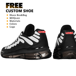 Chaussures de course à <span class=keywords><strong>air</strong></span> avec logo personnalisé de haute qualité Nouveau design Baskets de sport décontractées à semelle épaisse avec doublure en maille flexible - Product Image 1