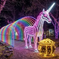 Decoración de Faroles Personalizados para Parques de Atracciones, para Uso en Interiores/Exteriores, Espectáculo de Luces para Parques Temáticos Navideños