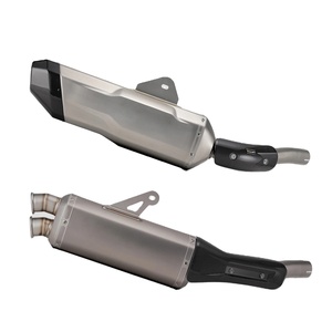 Nouveau système d'échappement AK pour <span class=keywords><strong>YAMAHA</strong></span> <span class=keywords><strong>T700</strong></span> Tenere700, avec couvercle en carbone modifié et embout de tuyau d'échappement, remplacement direct de l'échappement d'origine - Product Image 1
