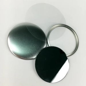 Di alta qualità 58mm specchietto rotondo tondino distintivo spazi vuoti lucidati tecnica su misura Logo animale per spille - Product Image 3