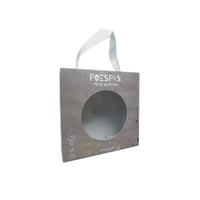 Custom stampato Logo in cartone vestiti per bambini scatole di imballaggio di carta bambino con finestra di plastica e manico del nastro