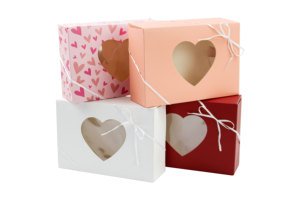 Hình Trái Tim Món Quà Ngày Valentine Điều Trị Bao Bì Hộp Giấy Với Cửa Sổ Wedding Party Bánh Kẹo Hộp Giấy Với Ruy Băng - Product Image 3