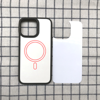 Coques de téléphone portable en TPU vierges pour sublimation 2D, charge sans fil avec aimant pour iPhone 16 15 14 13 12 Pro Max