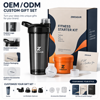 Bouteille shaker à protéines en PP de 500 ml et 700 ml avec boule mélangeuse, gobelet shaker en plastique, bouteille d'eau pour la gym, le sport, l'entraînement, la remise en forme, logo personnalisé