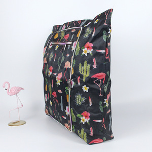 Bolsa de compras plegable con estampado de dibujos animados de estilo coreano, bolsa de tela Oxford impermeable de gran capacidad, bolso de hombro portátil - Product Image 3