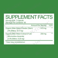 Capsules de supplément naturel d'extrait de melon amer de marque de distributeur d'OEM/ODM d'approvisionnement de JULONG