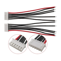Konektor JST XH2.54 Hitam dengan Kabel Silikon Lunak 22awg  Kabel Silikon Hitam Merah 6S7P