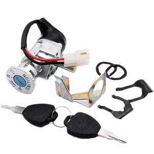 Ensemble de clés de contacteur d'allumage pour véhicule électrique avec serrure et support de montage pour moto, VTT, scooter - Product Image 1