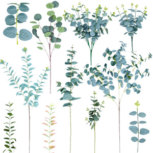 Feuilles d'eucalyptus artificielles Senwei, fleurs en soie, verdure de 10 cm et moins, pour la décoration intérieure - Product Image 1