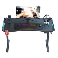 Beisijie Multi-Funcional PC Gamer Usado RGB Negro Altura Ajustable Escritorio de elevación Mesa Escritorio de juegos de computadora