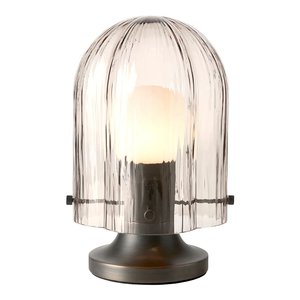 USB-oplaadbare tafellamp met Deense glazen kap, design, decoratieve sfeerverlichting voor slaapkamer, nachtkastje, restaurant, café - Product Image 2