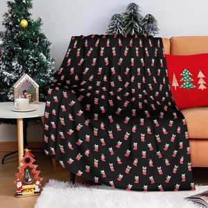 Christmas Snowman Snowflake Santa Flannel Blanket <b>Throw</b> Blanket Nap Blanket Festive Winter Warm <b>Super</b> <b>Soft</b> Machine Washable - Product Image 1