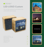 Lecteur de musique avec logo LED 3D personnalisé, haut-parleur promotionnel 5W, haut-parleur portable sans fil Bluetooth