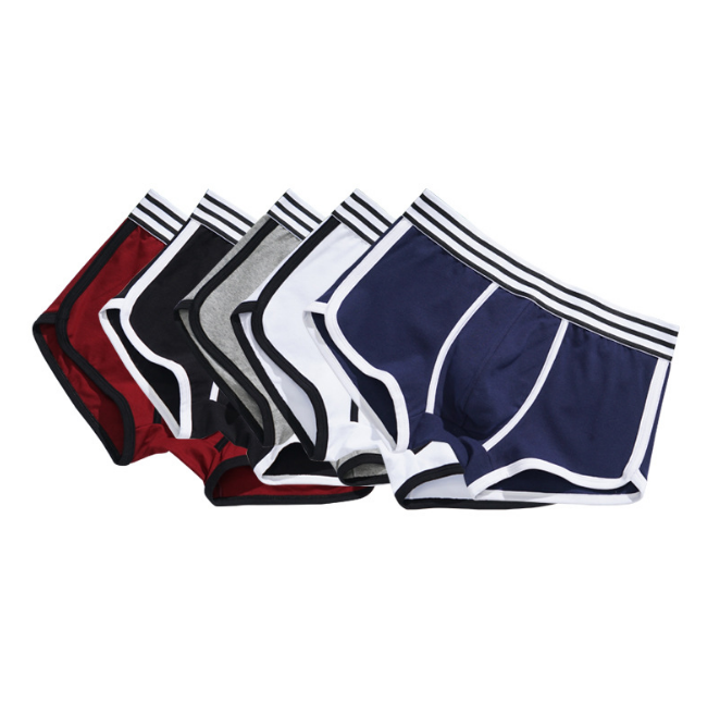 Custom Men Boxer Shorts Comfortable Wideening Belt Cottom Boxer Shorts Men's Sexy Underwear