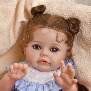 Muñecas Bebé <span class=keywords><strong>Reborn</strong></span> de Silicona Suave Realistas de 24 Pulgadas, Conjunto Completo de Moda, Muñecas Recién Nacidas Realistas para Niñas y Niños - Product Image 2