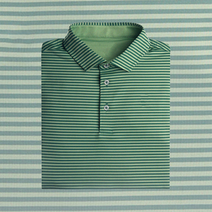 Camisetas de golf a rayas de rendimiento clásicas elásticas en 4 direcciones con logotipo personalizado, polos de 92% poliéster 8% Spandex para hombre - Product Image 2