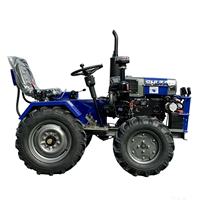 Mini Tractor de 25-50 HP con Motor Diésel 4x4, Caja de Cambios y Bomba, 8 Marchas Adelante, para Jardín, Granja, Huerto e Invernadero