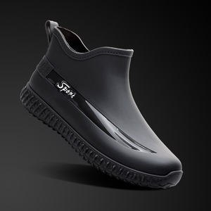 New Short Tube Men's Rain <strong>Shoes</strong> Water <strong>Shoes</strong> Rubber <strong>Shoes</strong> Rain Boots - Product Image 2