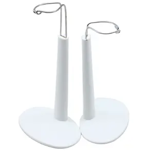 Dolls Stand White Metal Plastic Stands Support for 8 to 16inch Dolls