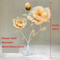 Fleur Grande Ouverture Électromécanique Fermeture Fleur Artificielle Géante Mécanique Avec Lampe pour la Décoration de Mariage à la Maison