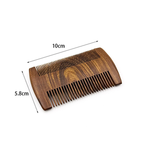 Pettine per Barba in Legno di Sandalo e Bambù di Alta Qualità, Personalizzabile con Logo Laser, Funzione Districante e Massaggiante, Pettine Tascabile per Capelli e Barba - Product Image 6