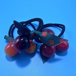 Coletero grande con diseño de cereza estilo coreano, coletero para niña, coletero popular, coletero para mujer, venta al por mayor - Product Image 3