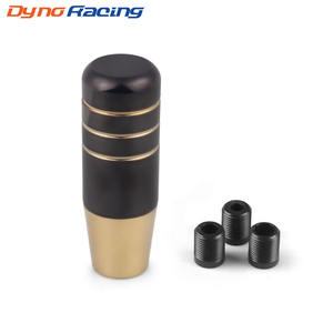 Pomo de Cambio de Marchas Personalizado de 6 Velocidades para Civic, Aluminio Negro y Dorado con 3 Adaptadores de 9/13/18 cm, Palanca de Cambios para Modificación de Automóviles - Product Image 2