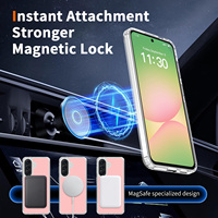 Coque de téléphone transparente magnétique anti-jaunissement Samsung Galaxy A57 A37 A07 A17 A37, résistante aux chocs, fine, durable, protection de l'appareil photo