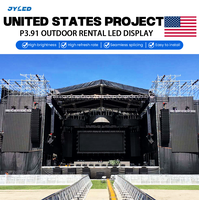 Pantalla LED P3.91 para Exteriores, Ligera, 500x500mm, Anticolisión, Alta Frecuencia de Actualización, Instalación Rápida, Alquiler para Escenarios de Eventos