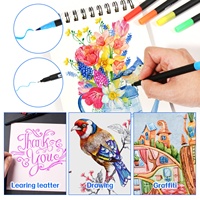Ensemble de marqueurs d'aquarelle à double pointe 168/120 couleurs - Pointe pinceau souple et pointe fine, stylos de dessin artistique pour enfants et étudiants