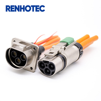 Connecteur de prise HVIL 35A droit en métal pour véhicule électrique haute tension type 36 mm