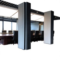 Cloison mobile de conception moderne pour espace de bureau, panneau coulissant et pliable pour séparation de bureau