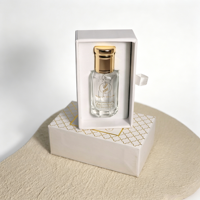 Flacon en verre octogonal transparent pour huile de parfum Oud Arabe Attar, 3ml, 6ml, 12ml, avec logo personnalisé et coffret cadeau