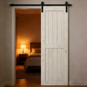 RHETECH 6.6ft Single <strong>Door</strong> I Shape Steel <strong>Barn</strong> <strong>Door</strong> Hardware Kit Heavy Duty Smooth Quiet <strong>Sliding</strong> Smoothly Quietly <strong>Sliding</strong> <strong>Barn</strong> - Product Image 5