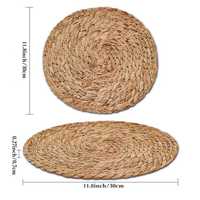 Tapis de pot napperons en rotin tissés à la main tapis d'isolation thermique ronds tapis de Table tissés naturels pour salle à manger décor de mariage à la maison