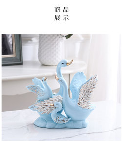 Необычное креативное керамическое свадебное украшение, фигурка черного лебедя для свадебных подарков - Product Image 5