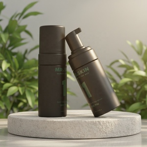 100ml 120ml 150ml 200ml Stock PET Plastic Cosmetic Packaging Portable Matte Black Facial Cleanser Aftershave Foam <b>Pump</b> <b>Bottle</b> - Product Image 1