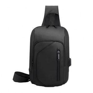 Bolso de Pecho Casual para Hombre, Estilo Vintage, con Puerto USB Recargable, Material de Nailon y PU - Product Image 1